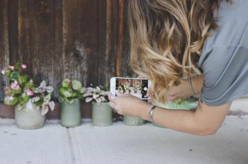 taking pics of flowers