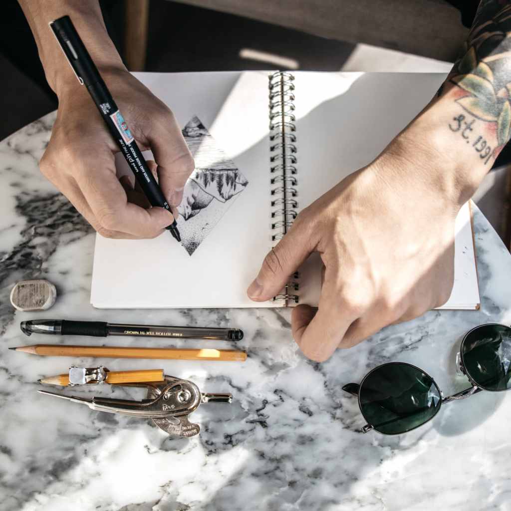 Man drawing