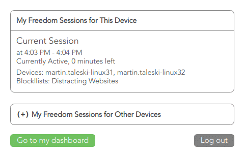 Freedom sessions